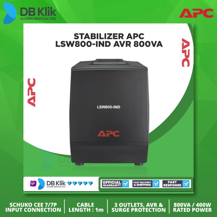 Terlaris Stabilizer Apc Lsw800-Ind Avr 800Va - Apc Line-R Lsw800-Ind