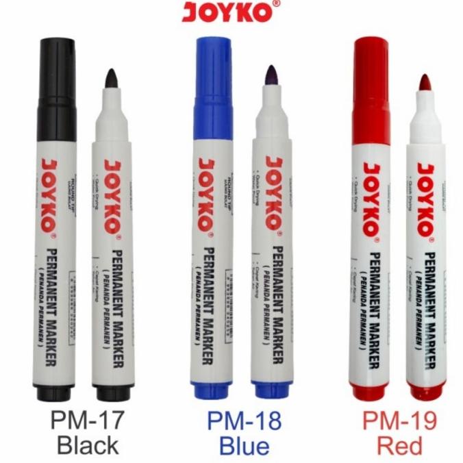 

Joyko Permanent Marker Round Tip / Spidol Permanen Joyko Pm 17~19