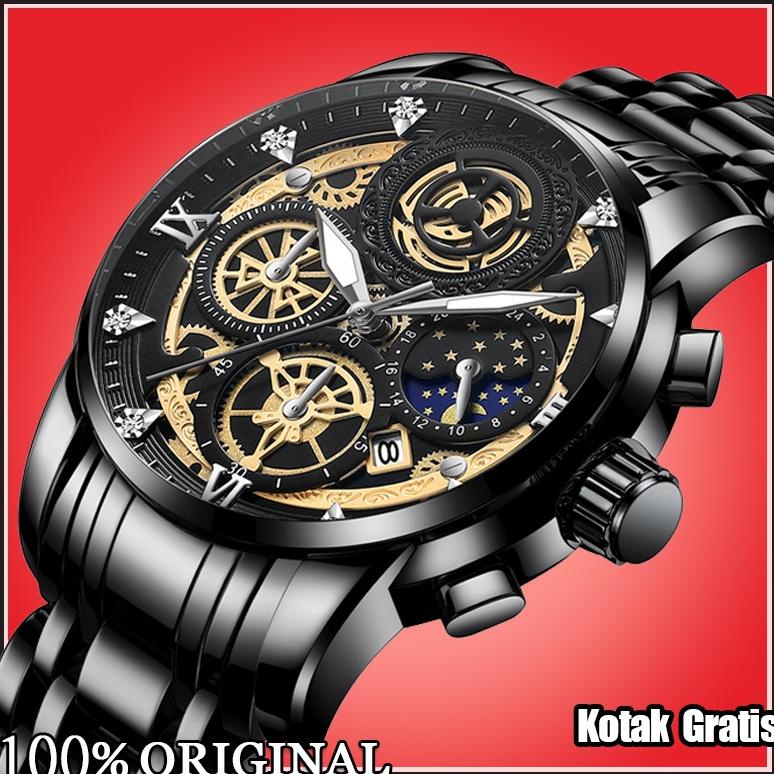 Terbaru Vava Voom 2452 Jam Tangan Pria Luxury Stainless Steel Cowok Orinal Quartz Orinal Tahan Air W