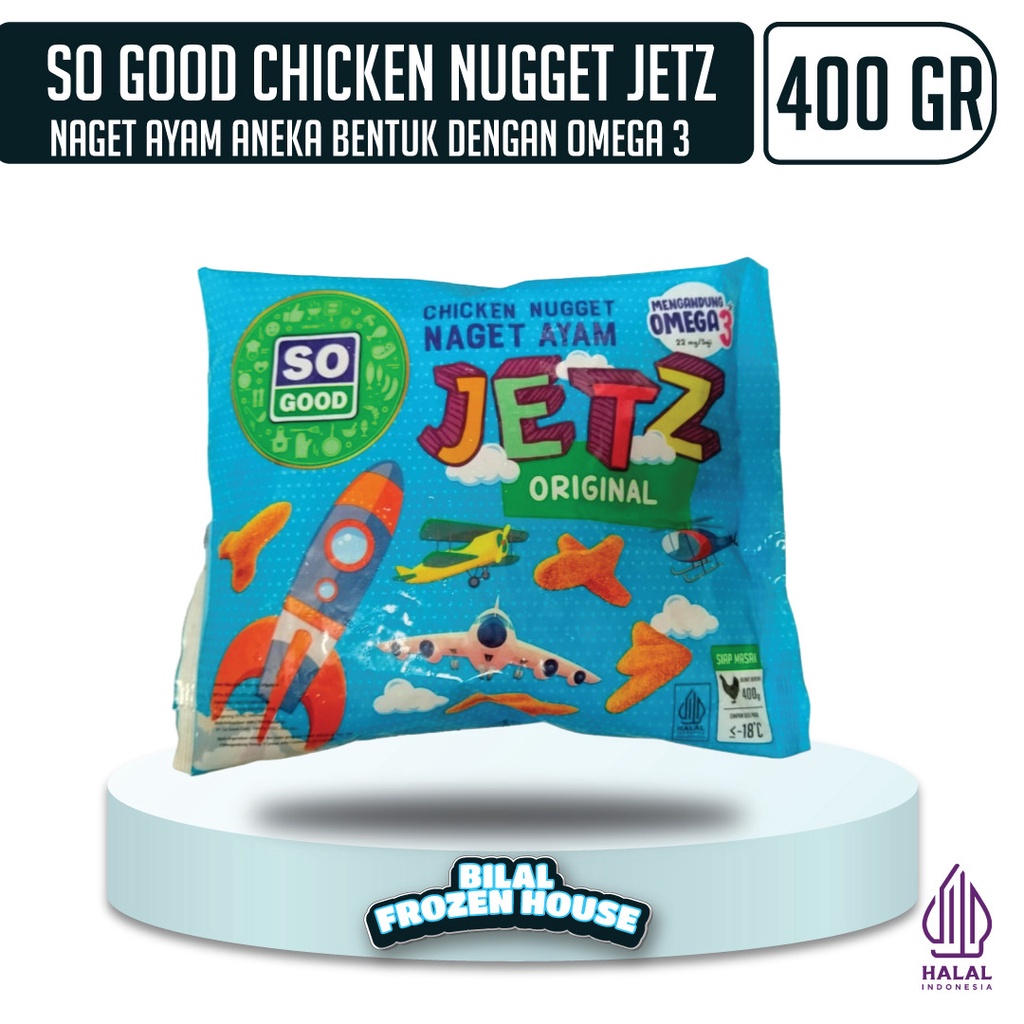 

So Good Chicken Nugget Jet Z 400gr - Nugget Ayam Aneka Bentuk