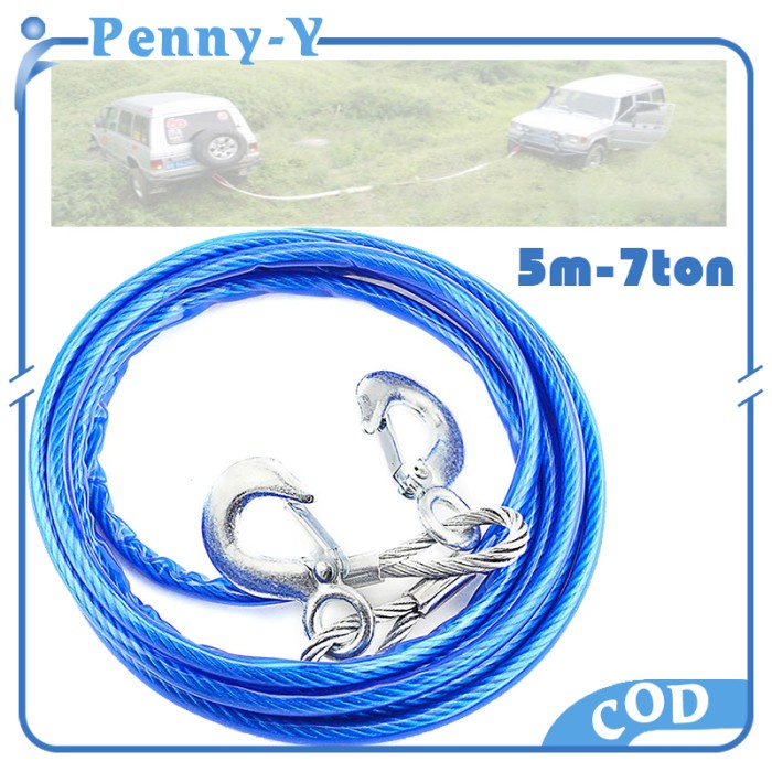 Terlaris Derek 7 Ton Tali Derek Mobil Tali Penarik Mobil Emergency Tow Rope 10Mm*5M