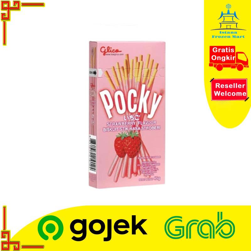 

Pocky Strawberry Biskuit Stik 45 Gram - GLICO