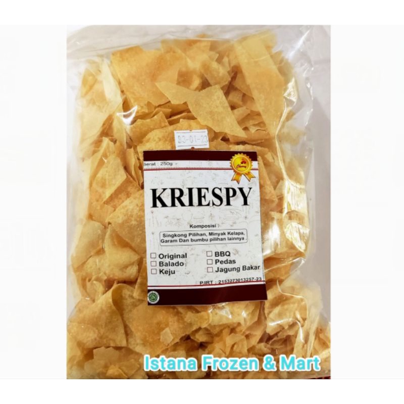 

Singkong Crispy Original 250 GR - KRIESPY