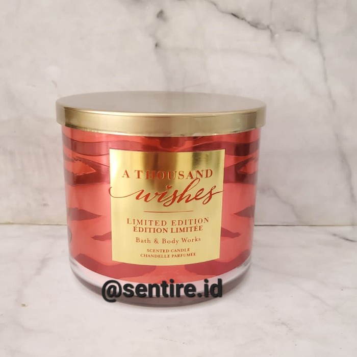FLASH SALE BBW A THOUSAND WISHES SCENT CANDLE 3 WICKS TERMURAH