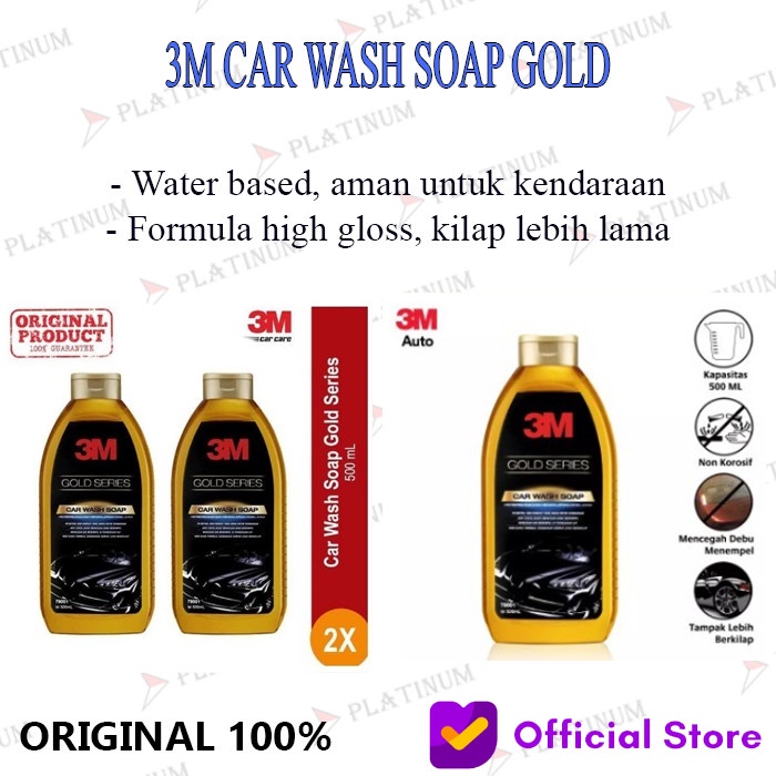 3M CAR WASH SOAP GOLD SERIES 500 ML SABUN PEMBERSIH CUCI MOBIL 3M