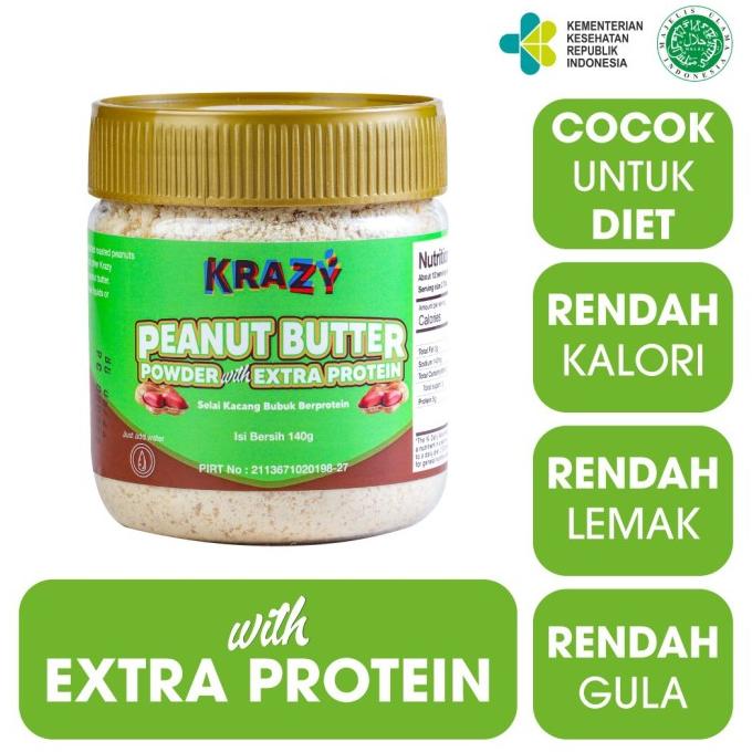 

Krazy Peanut Butter Protein Powder Selai Kacang Diet 140g
