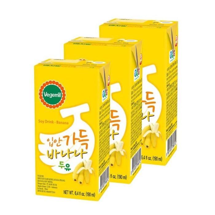 

[Bundling 3 Pcs] Vegemil Banana Soy Milk - Susu Rasa Pisang ala Korea Best Seller