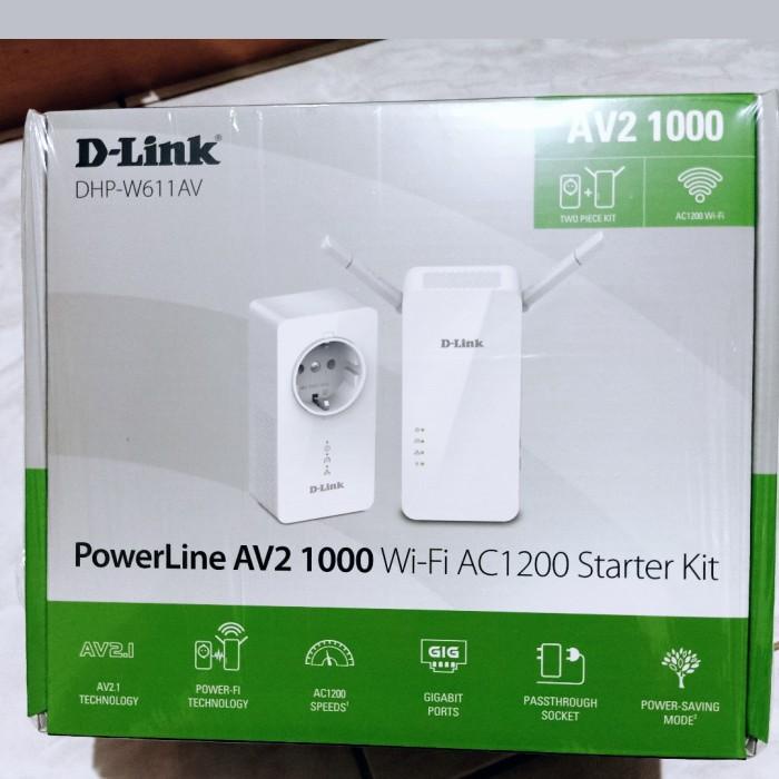 Dlink Dhp-P611Av+W611Av Av2 1000 Ac1200 Powerline Extender + Wireless