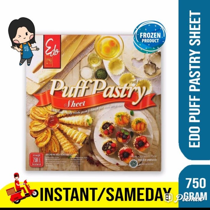 

Terlaris Edo Puff Pastry Sheet 750Gr Kulit Zuppa Pastry Frozen