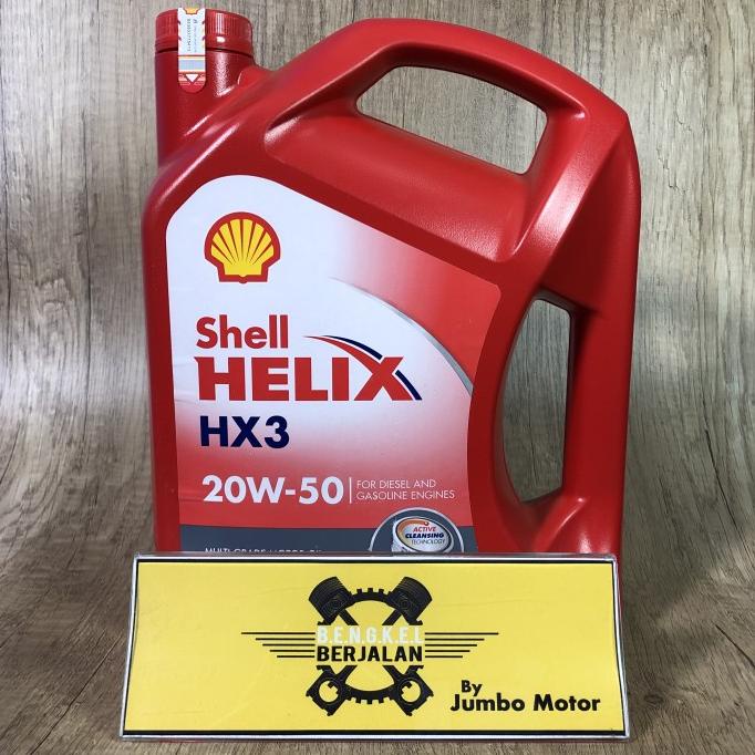 Oli Mesin Shell Helix HX3 20W-50 4 Liter - Oli Mobil Bensin / Diesel