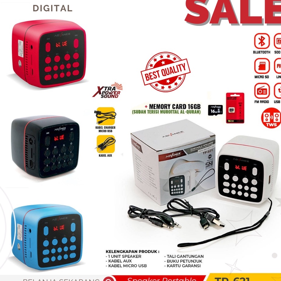 HOT Product (COD) SPEAKER MUROTTAL QURAN 30 JUZ BISA DI ULANG PER JUZ,PER AYAT DAN PER HALAMAN TP-62