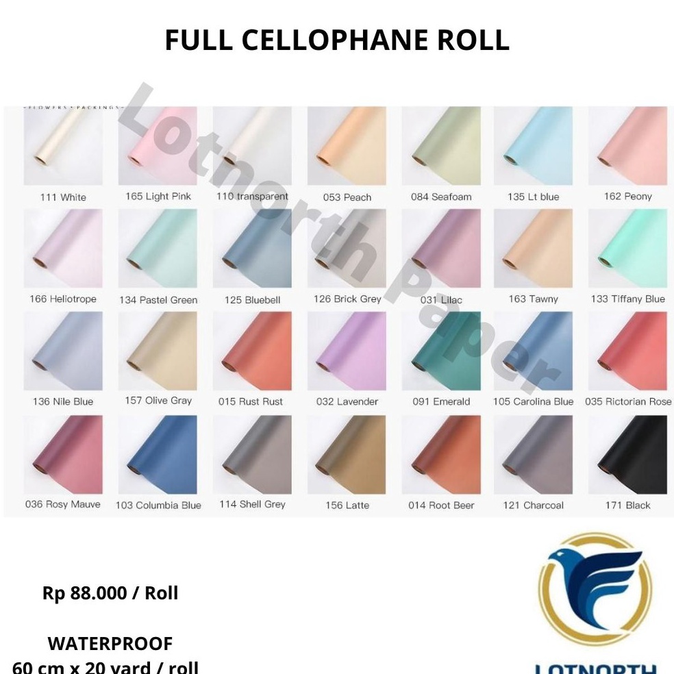 

Termurah dan terbaik FULL COLOR CELLOPHANE ROLL 20 YARD KERTAS BUNGA 20m OPP ROLL GROSIR WRAPPING PAPER GULUNGAN !