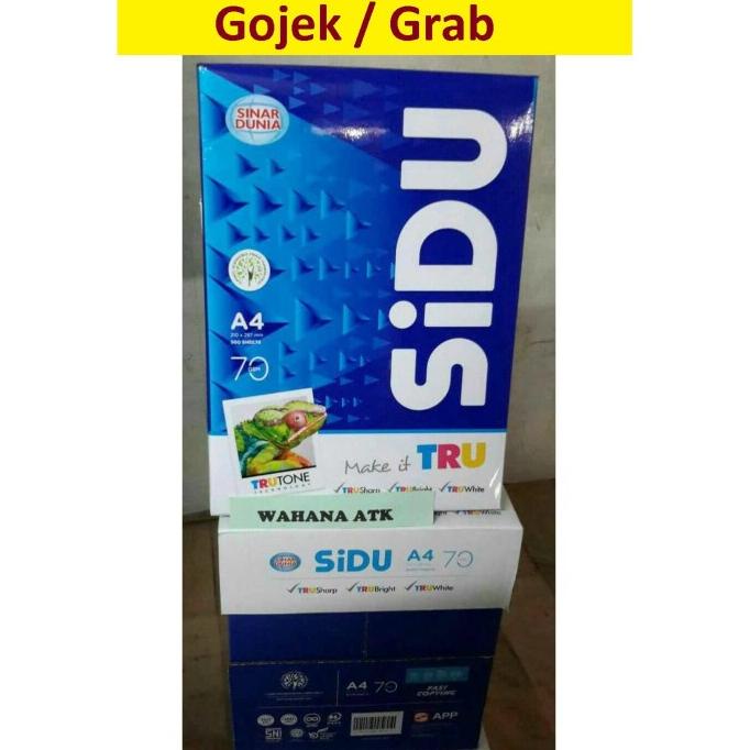 

Kertas HVS Sidu A4 70 gr KHUSUS GOJEK