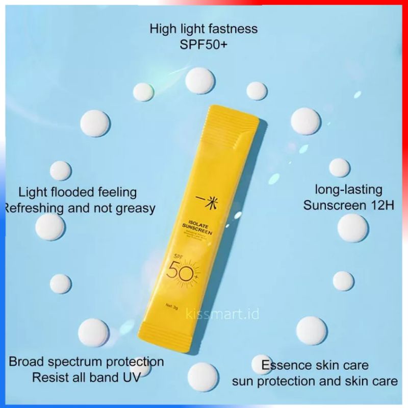 SPF 50 PA+ Sun Block Sachet Sun Screen Wajah Tahan 12 Jam
