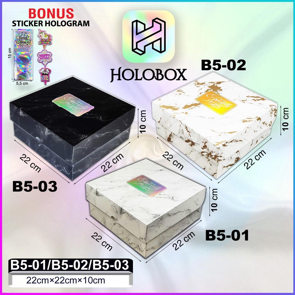 

Terbaru KOTAK KUE|KADO |MURAH|MARBLE|SERBAGUNA|DUS|BOX|PACKAGING|22X22X10|B5
