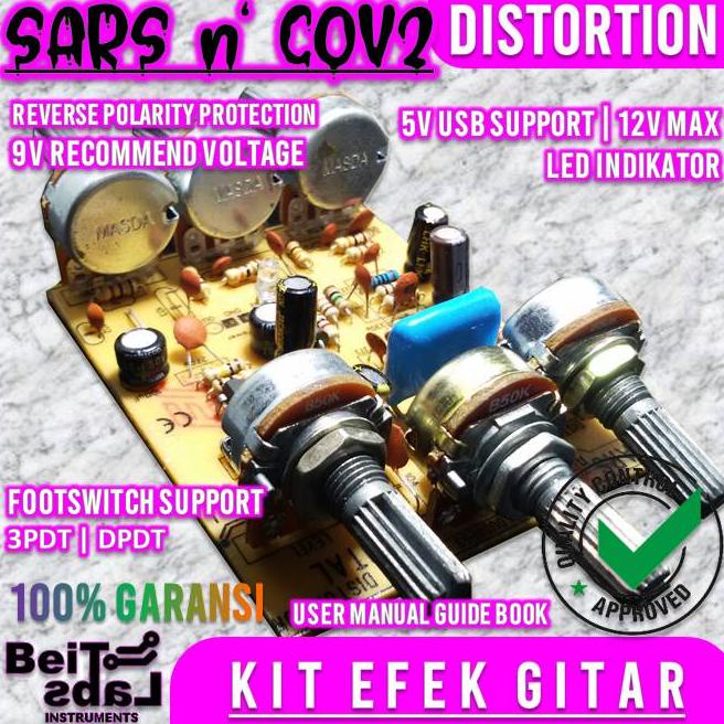 New Kit Efek Gitar Sars N-Cov2 - Distorsi Brutal + Eq