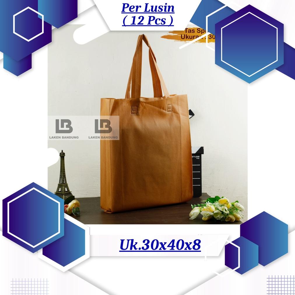 

Sale 7.7 Tas Spundbond Goodybag Laken model TALI Ukuran 30x40cm Tebal 65 GSM Polos | Per Lusin ( 12 Pcs )