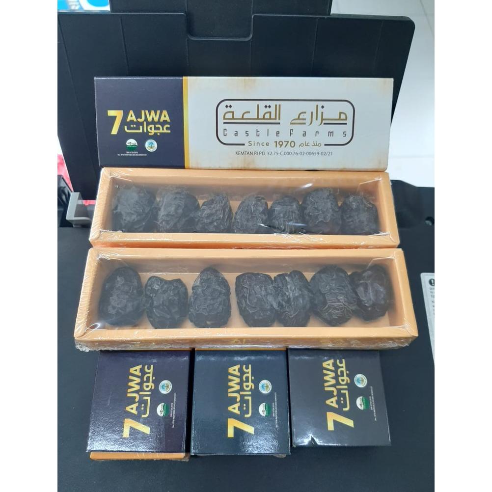 

7.7 Kurma Ajwa Aliyah Castle Farm Premium isi 7 butir Kurma Ajwa Organic