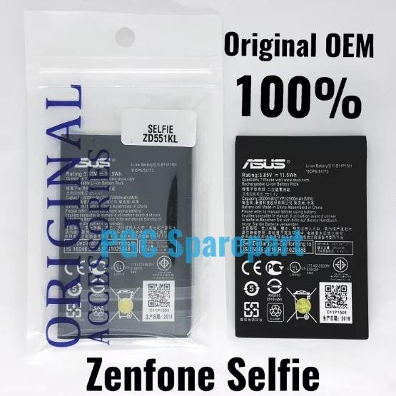 Baterai Original OEM 100 persen Asus Zenfone Selfie ZD551KL z00ud