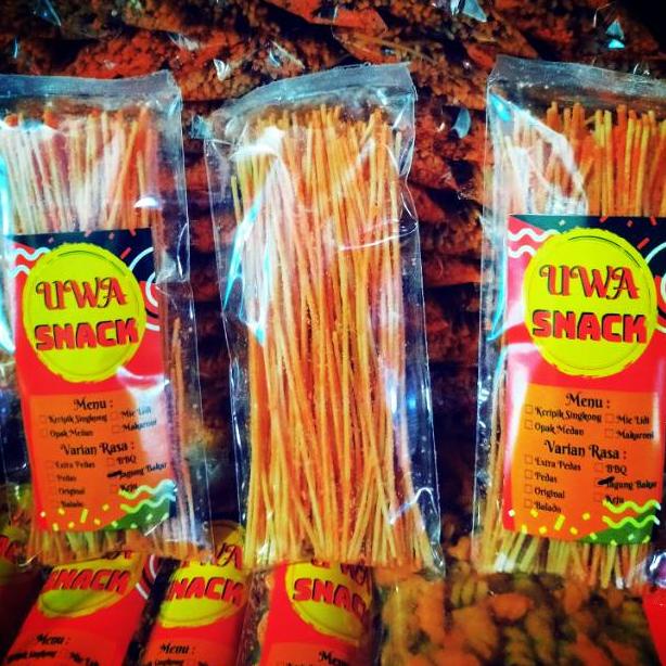 

7.7 Mie Lidi Kemasan 40Gram Paket 100Pcs Bisa Mix Makaroni Spiral UWA SNACK