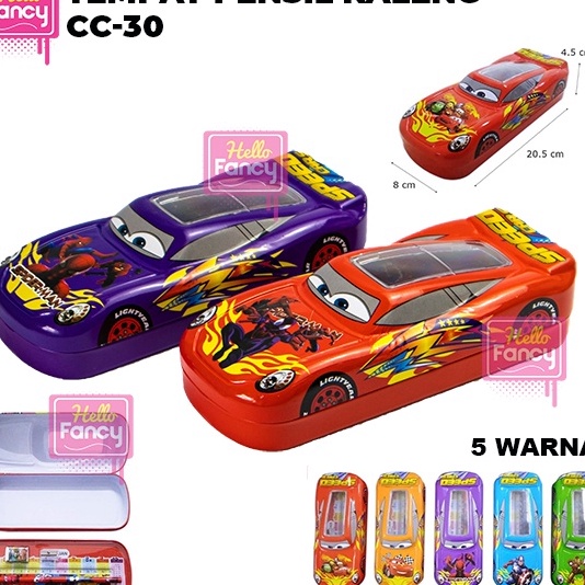 

❤[PROMO ⚡ALE!!!]❤ Tempat Pensil Kaleng Karakter + Isi / Kotak Pensil Kaleng CC-30