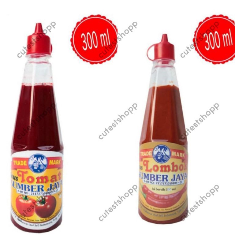 

Harga TERMURAAH.. (HALAL) Saos Tomat Sumber Jaya, Saus Sambal Sumber Jaya 300ml khas Makassar KND