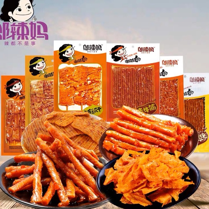 

Stok terbaru [HALAL] Wulama Spicy Tofu Gluten Latiao Snack Viral - SoyBean Kulit Tahu LATIAO Wu La Ma Rasa Pedas Tendon - Spicy Vegetarian Snack China 70-100g 邬辣妈酒鬼豆筋辣条