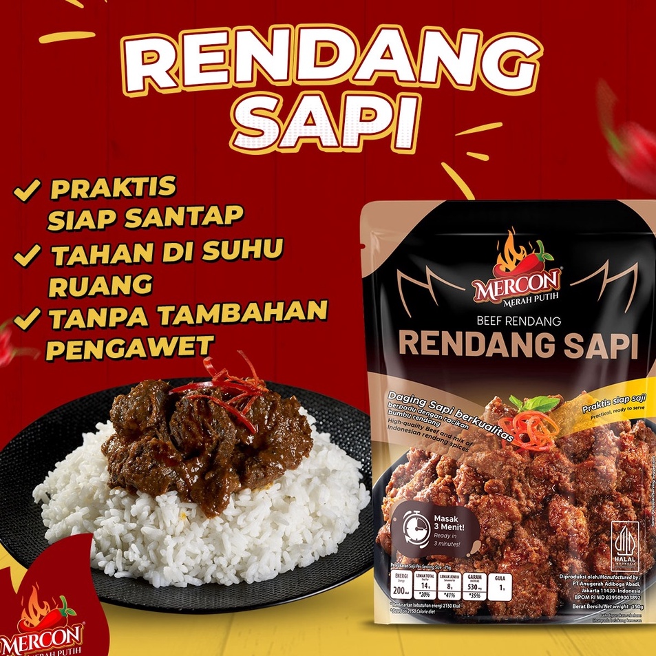 

✔️ Mercon Merah Putih - Satuan || Limited Edition !! Rendang Sapi
