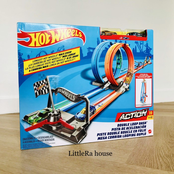 PROMO HOT WHEELS DOUBLE LOOP DASH LINTASAN ORIGINAL HOT WHEELS TERLARIS