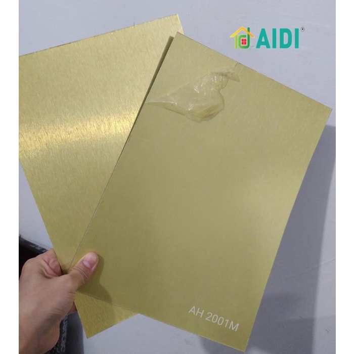 Terlaris Ah-2001M Gold Brush Hpl Aidi Hpl Gold Hpl Aluminium Hpl Pattern Aidi