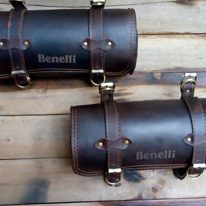 Tas Motor Tabung Leather ,Tas Kulit Tabung