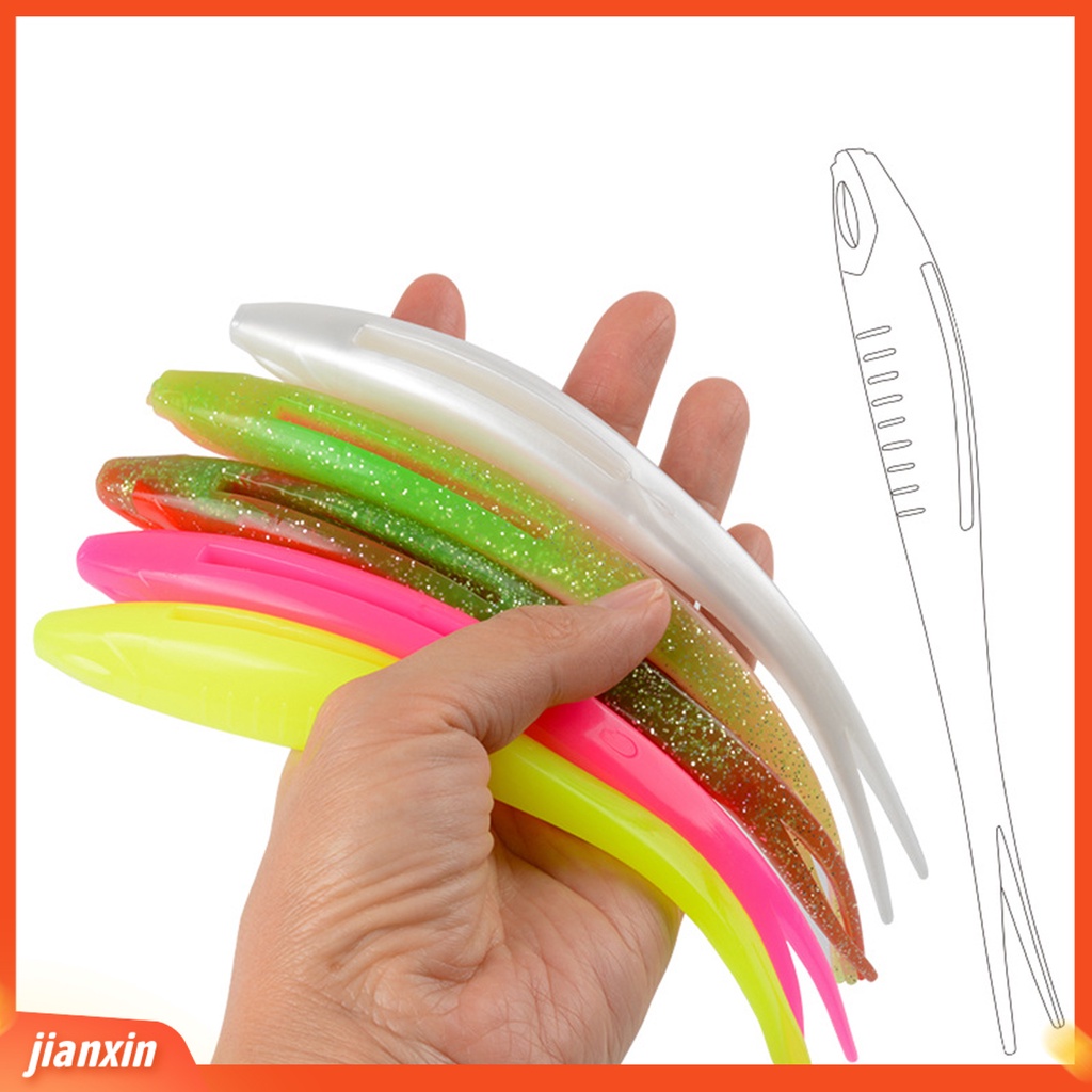 [Jianxin] 3pcs 17cm/16g Soft Lure Elastisitas Tinggi Tahan Gigit Menggoda Simulasi Besar Bercabang Ekor Mengambang Umpan Memancing Aksesoris