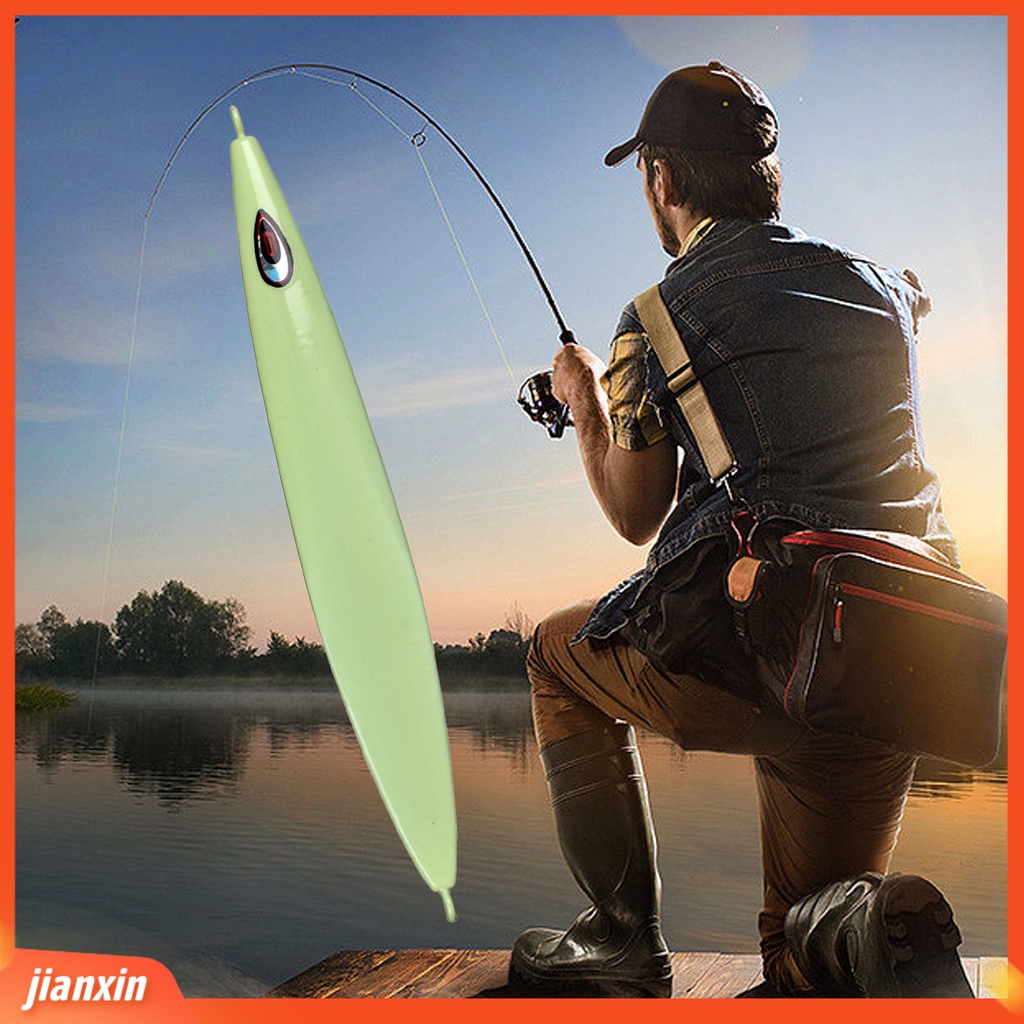 [Jianxin] fishing Lure Desain Simulasi Menggoda Bercahaya Reflektif Angling Baja Perahu Laut Dalam Keras Lure Perlengkapan Memancing