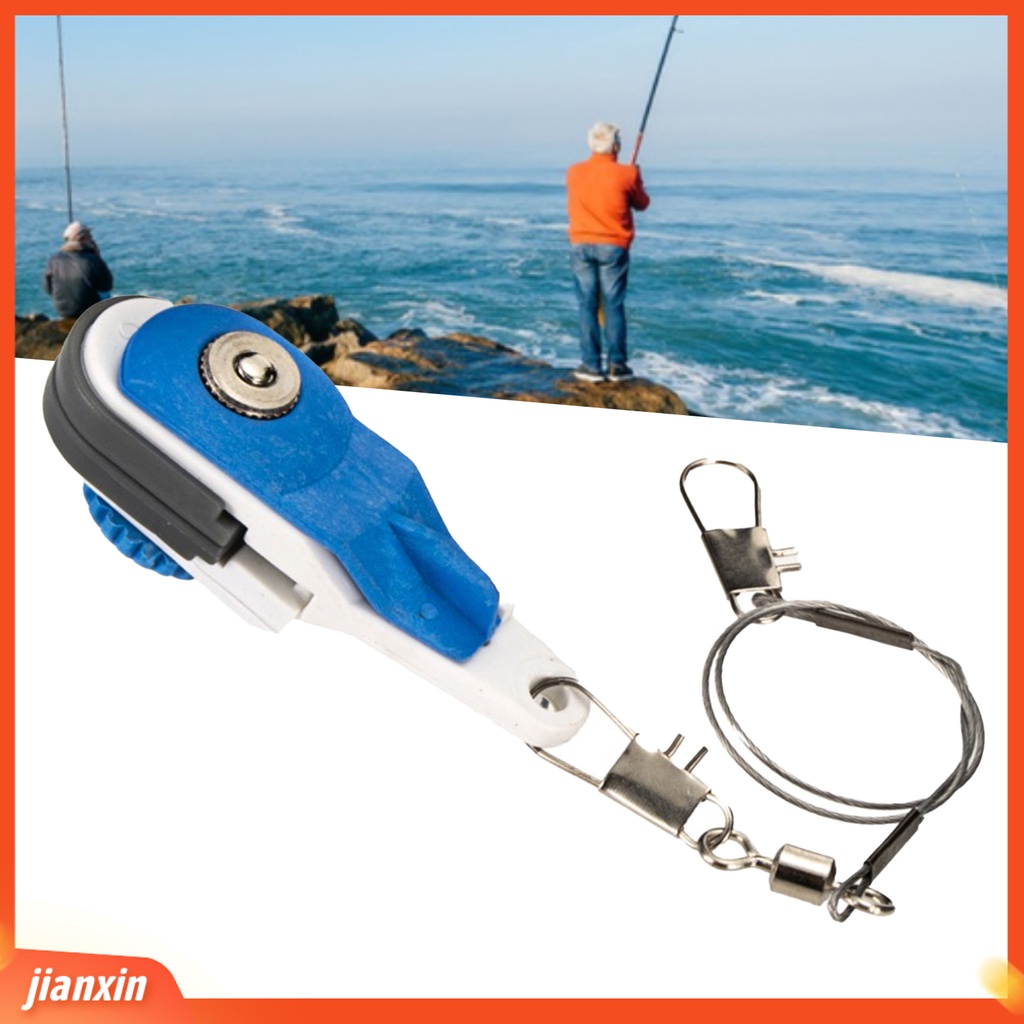 [Jianxin] fishing Clip Reusable Mudah Digunakan Dengan Cincin Gantung Adjustable Angling Nylon Heavy Tension Troli Memancing Klip Untuk Memancing Outdoor