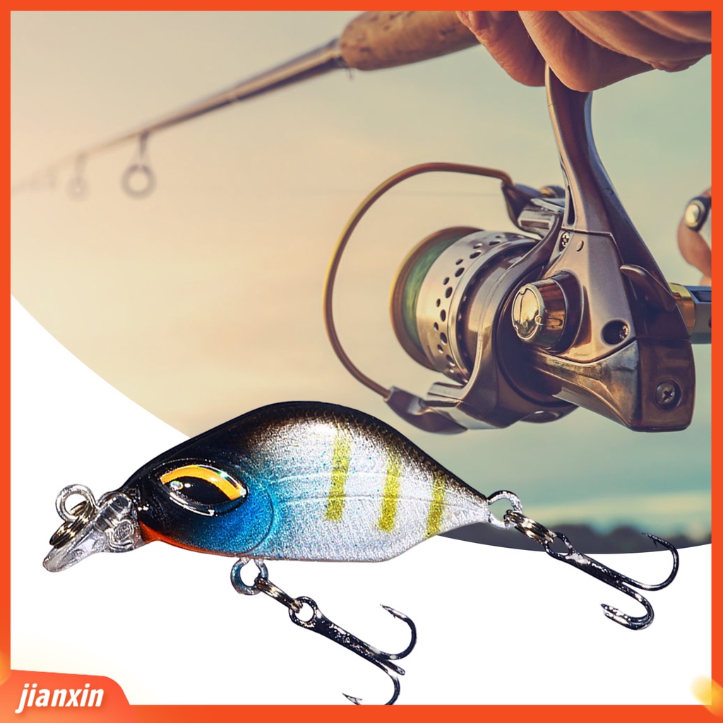 [Jianxin] 3.8 Cm/3.3g Ikan Kecil Umpan Simulasi 3D Fisheye Wobbler Kait Tajam Ganda Mencegah Pelarian Bass Laut Profesional Memancing Umpan Buatan Umpan Keras Memancing Tackle