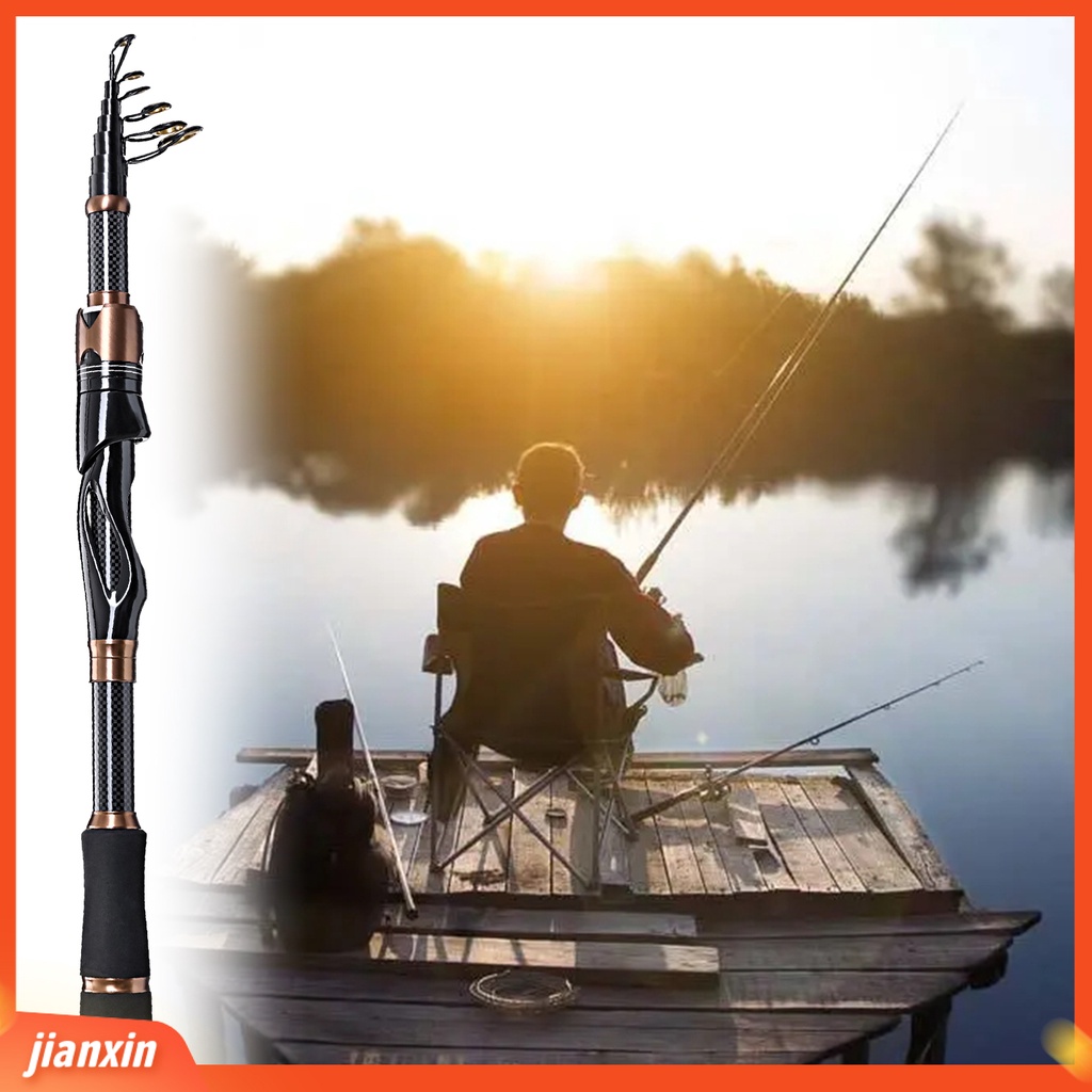 [Jianxin] leo Lure Rod Telescopic Kokoh Memancing Outdoor Ultra Ringan Karbon Portable Marine Fishing Rod Alat Pancing