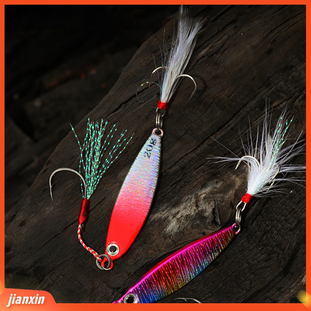 [Jianxin] 15g/20g Umpan Pancing Tajam Treble Hook Warna Terang 3D Mata Simulasi Desain Ikan Menarik Logam Penetrasi Kuat Jigging Lure Perlengkapan Memancing