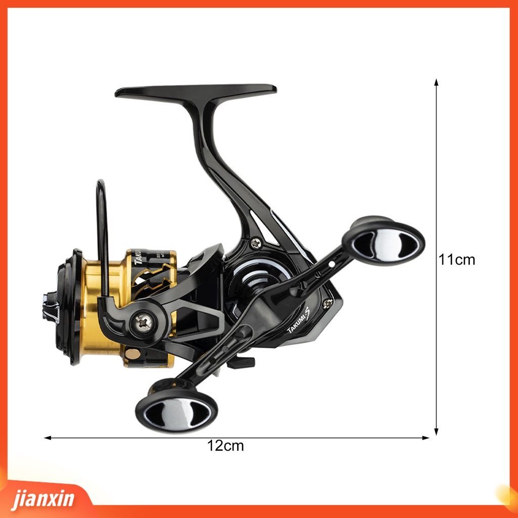 [Jianxin] lure Spinning Reel Adjustable Rasio Kecepatan Tinggi 5.2: 1gagang Ganda Kiri Kanan Memancing Roda Berputar Fishing Tackle