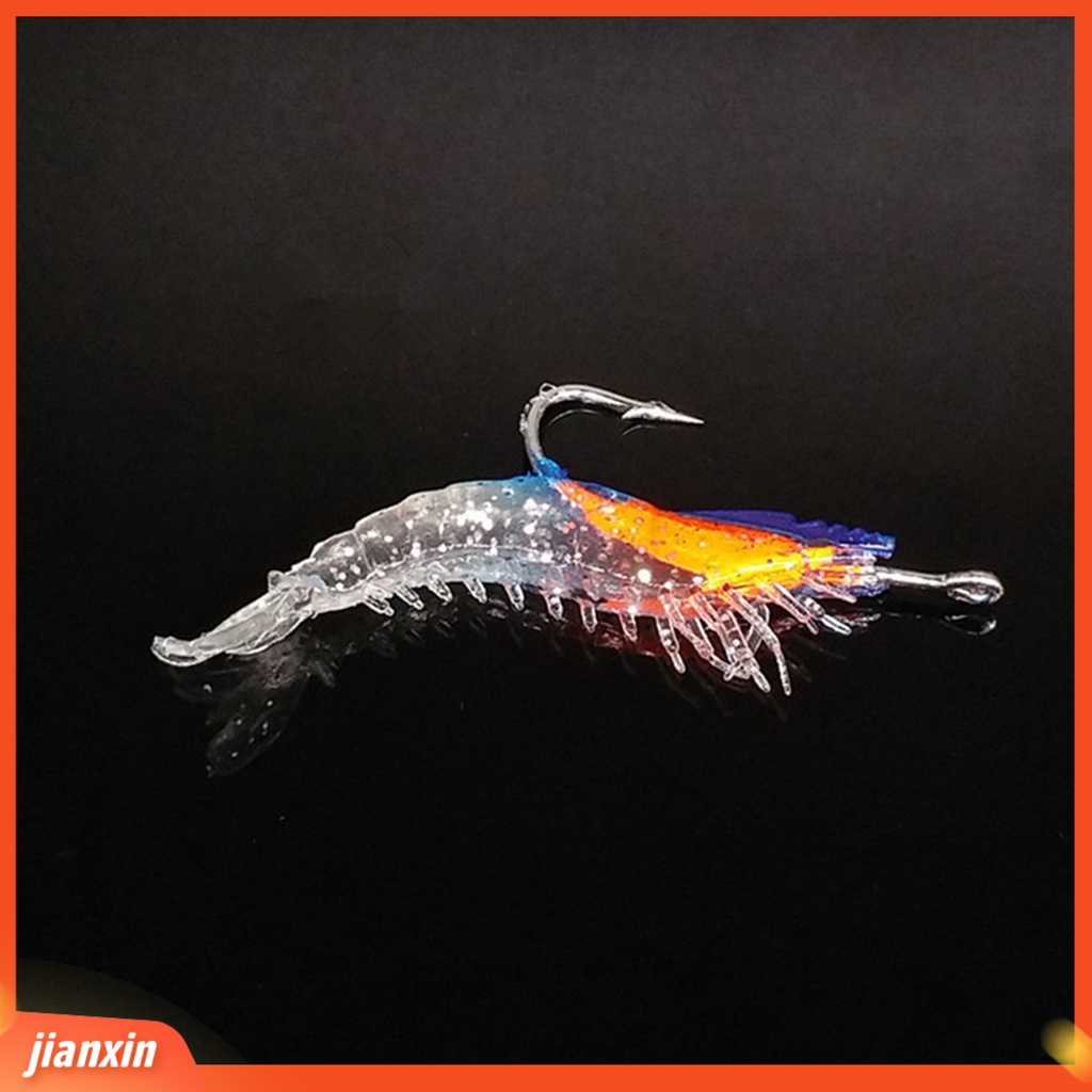 [Jianxin] Reusable Soft Shrimp Bait Realistic Mini Reusable Shrimp Bait Hook Design Fishing Accessory