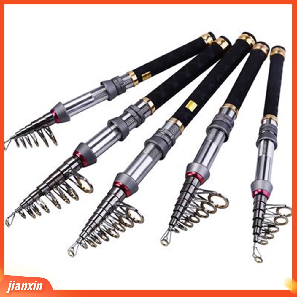 [Jianxin] Joran Pancing Teleskopik Mini 1.3-2.7m Bahan Karbon Fiber Untuk Outdoor / Laut