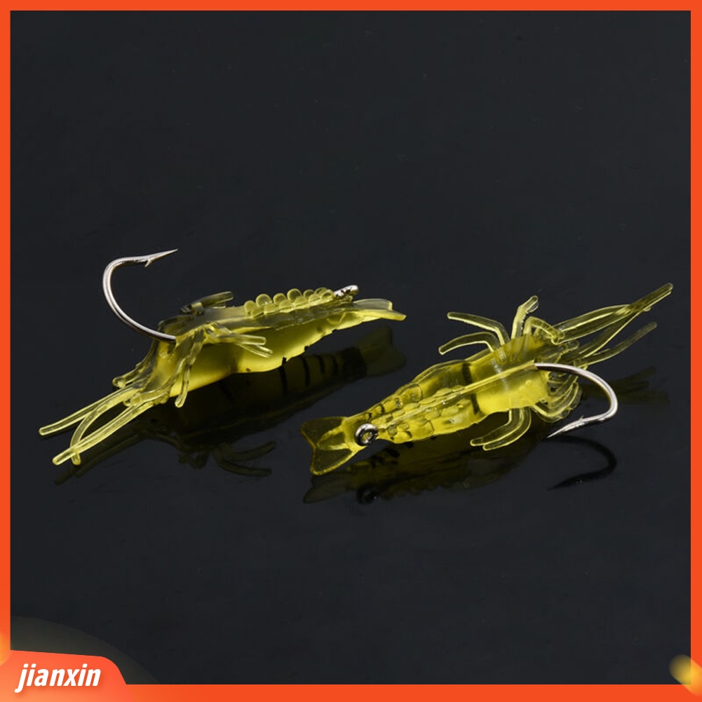 [Jianxin] 5pcs 5cm 1.3G Umpan Pancing Bentuk Udang Imitasi