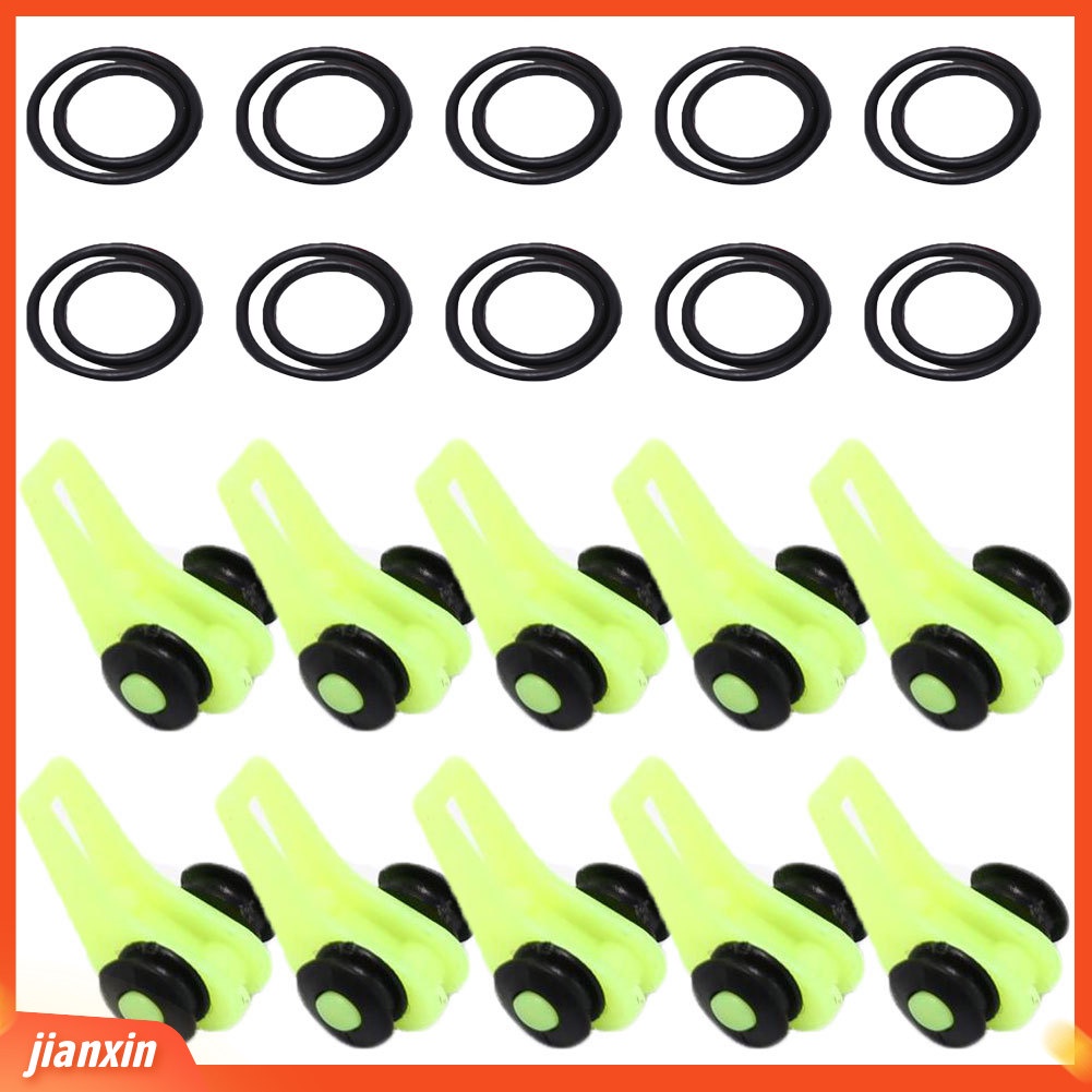 [Jianxin] 10 Set Ring Karet Holder Joran Pancing Adjustable