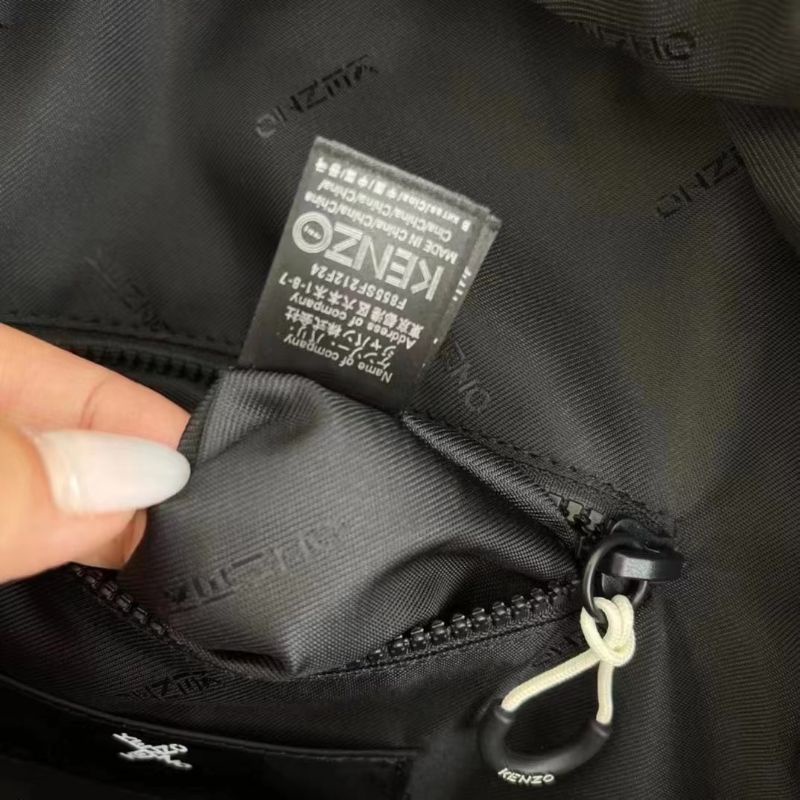 tas ransel kanzo cross logo backpack hitam rucksack nylon kenjo