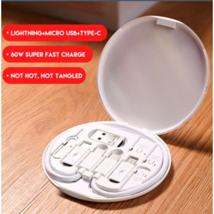 FM FIT Mini Digital Tools Storage Remax Kabel Data Charger Penyimpanan 60W