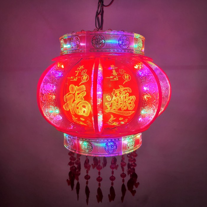 Terlaris New Lampion Putar Led 360 Lampu Imlek Fu Dekorasi Lampion Imlek Murah