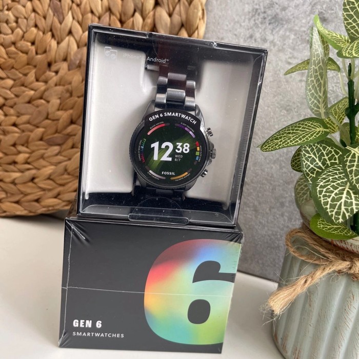 Fossil Ftw459 Gen 6 Smartwatch Smoke Stainless Steel Segel Authentic