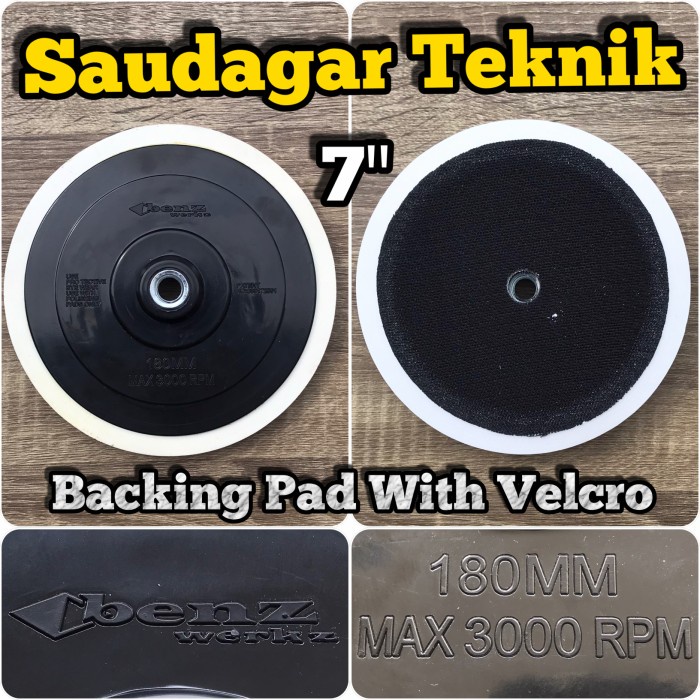 Terlaris Poles Backing Pad Velcro 7 Inch M14 M16 Tatakan Amplas Poles Mobil 7"
