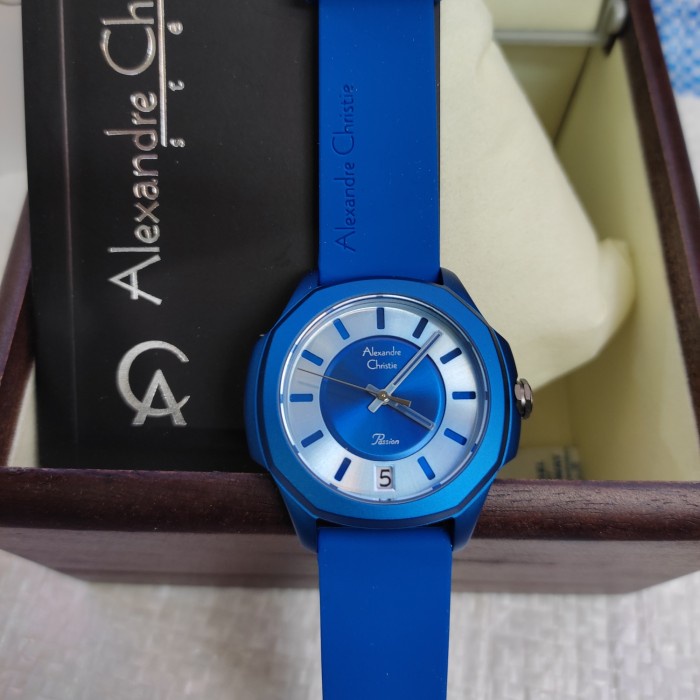 PROMO JAM WANITA ORIGINAL ALEXANDRE CHRISTIE AC 2A11 LD RUBBER STEEL TERLARIS