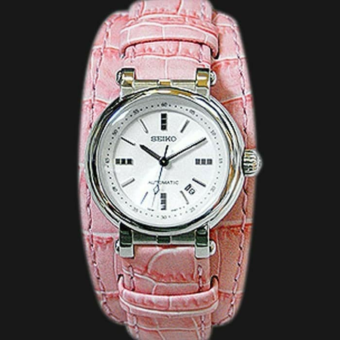 FLASH SALE JAM TANGAN WANITA SEIKO AUTOMATIC KULIT SUF019K2 PINK LEATHER ORIGINAL TERBARU