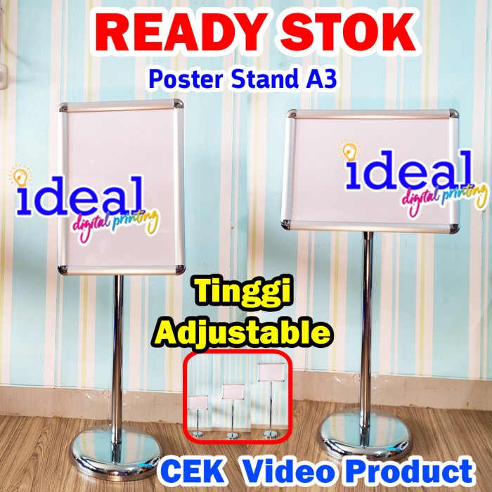 

Terlaris Poster Stand A3 Poster Frame A3 Standing Banner Adjustable Standing